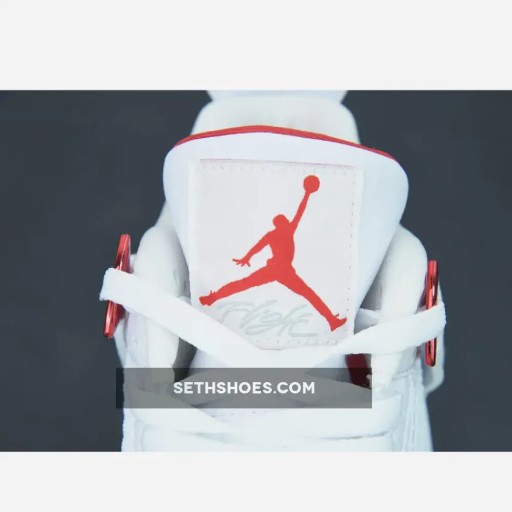 Air Jordan 4 “Red Metallic” White/University Red-Metallic Silver  CT8527-112