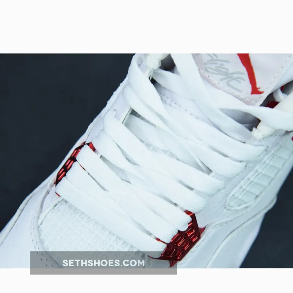Air Jordan 4 “Red Metallic” White/University Red-Metallic Silver  CT8527-112
