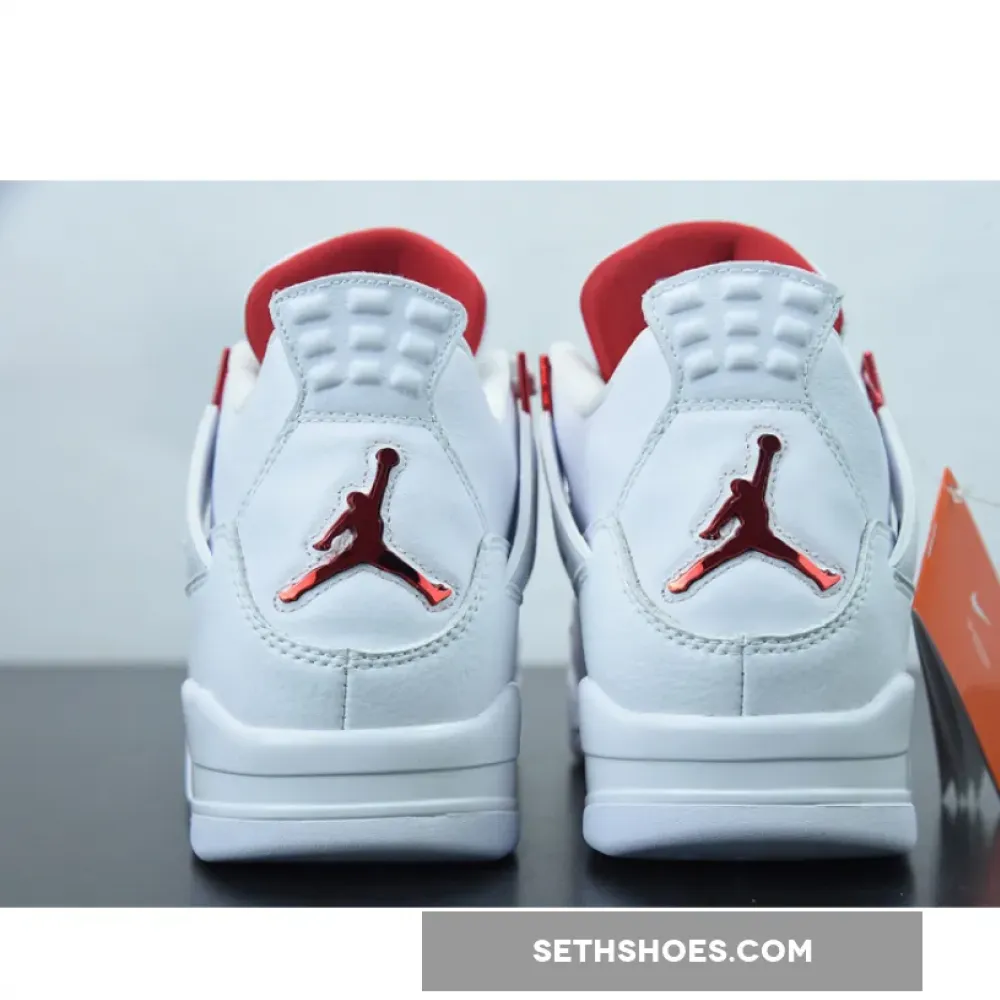 Air Jordan 4 “Red Metallic” White/University Red-Metallic Silver  CT8527-112