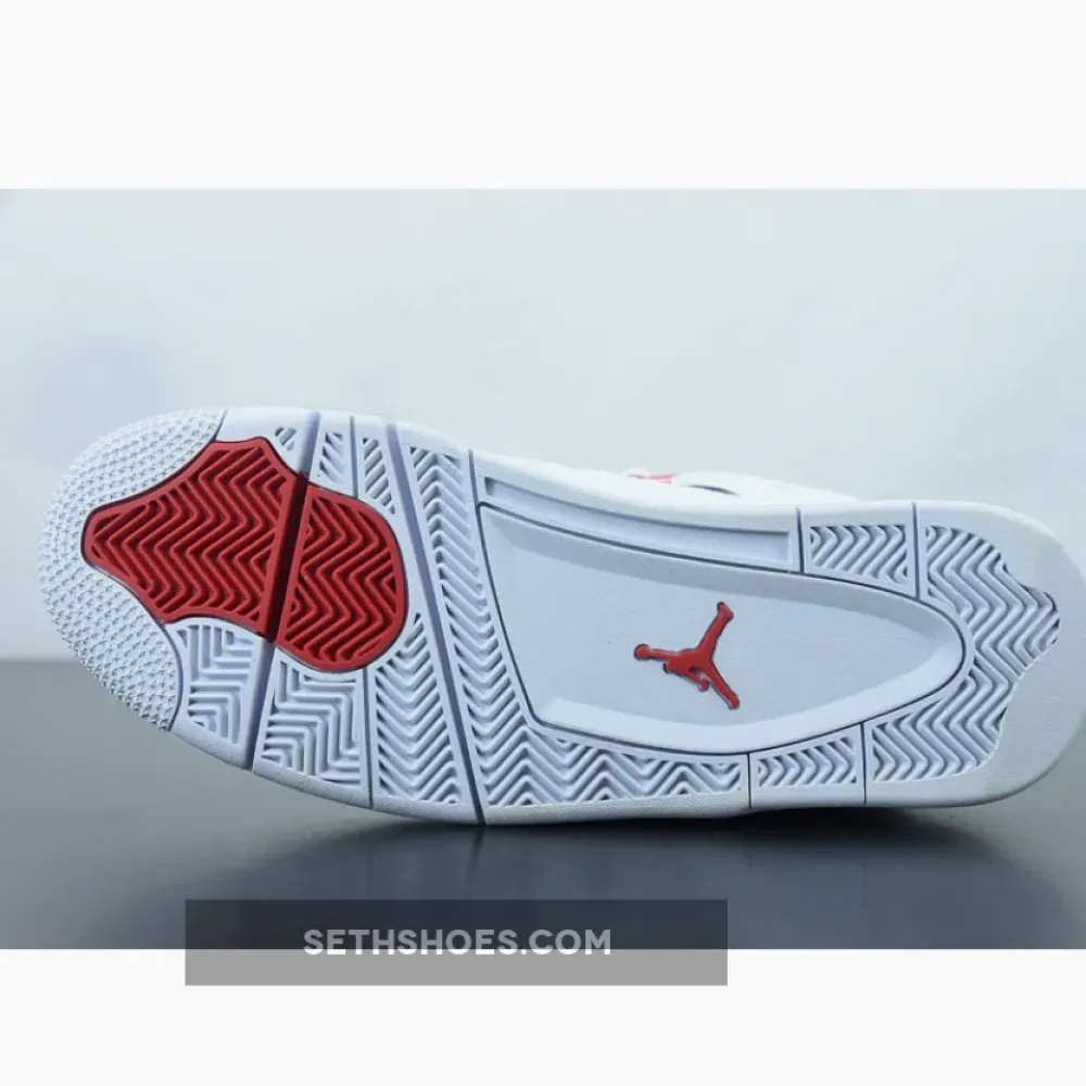 Air Jordan 4 “Red Metallic” White/University Red-Metallic Silver  CT8527-112