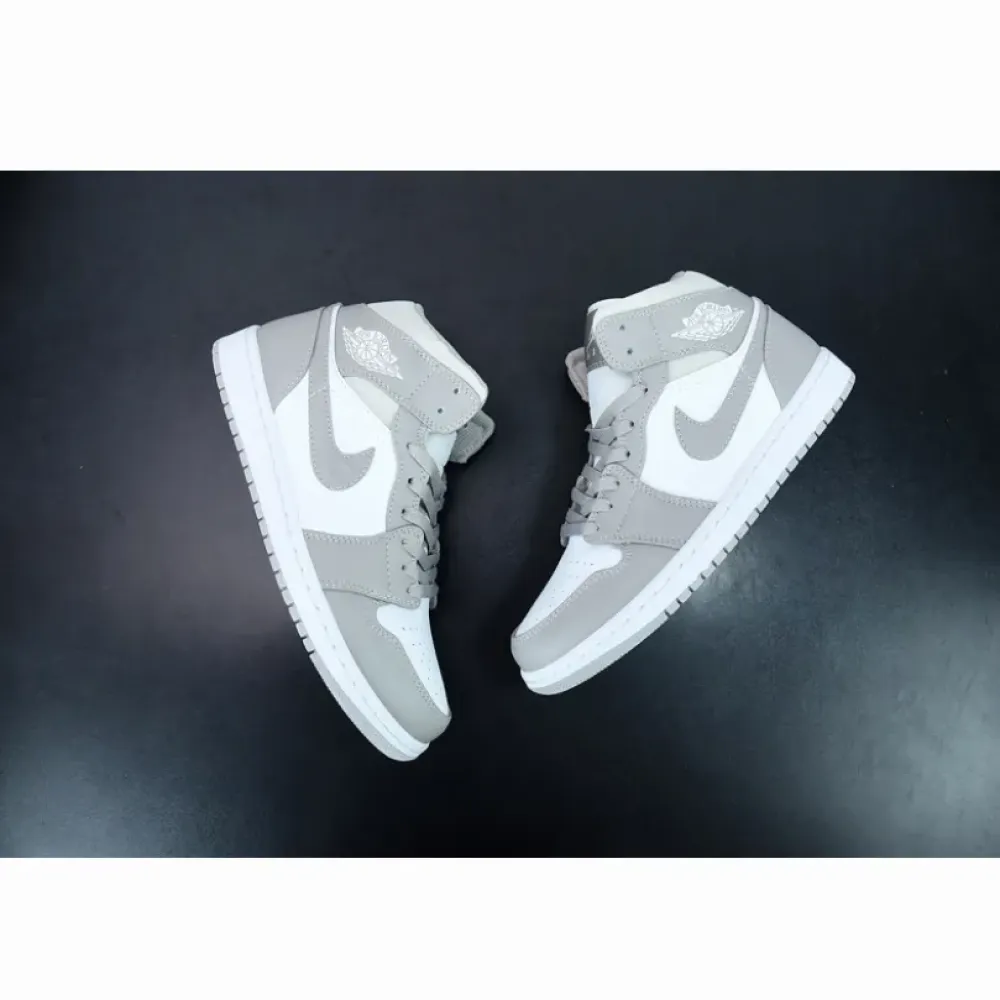 Air Jordan 1 Mid “Linen” White Tan  554724-082