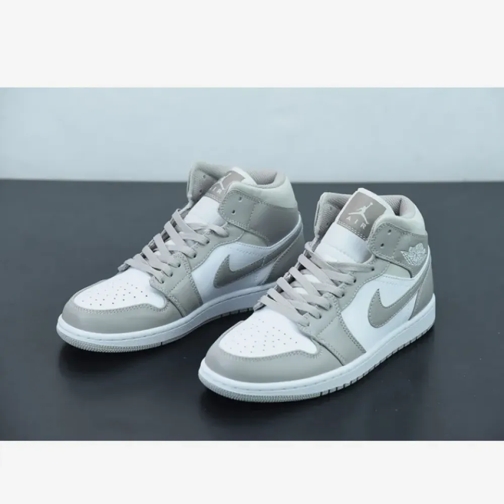 Air Jordan 1 Mid “Linen” White Tan  554724-082