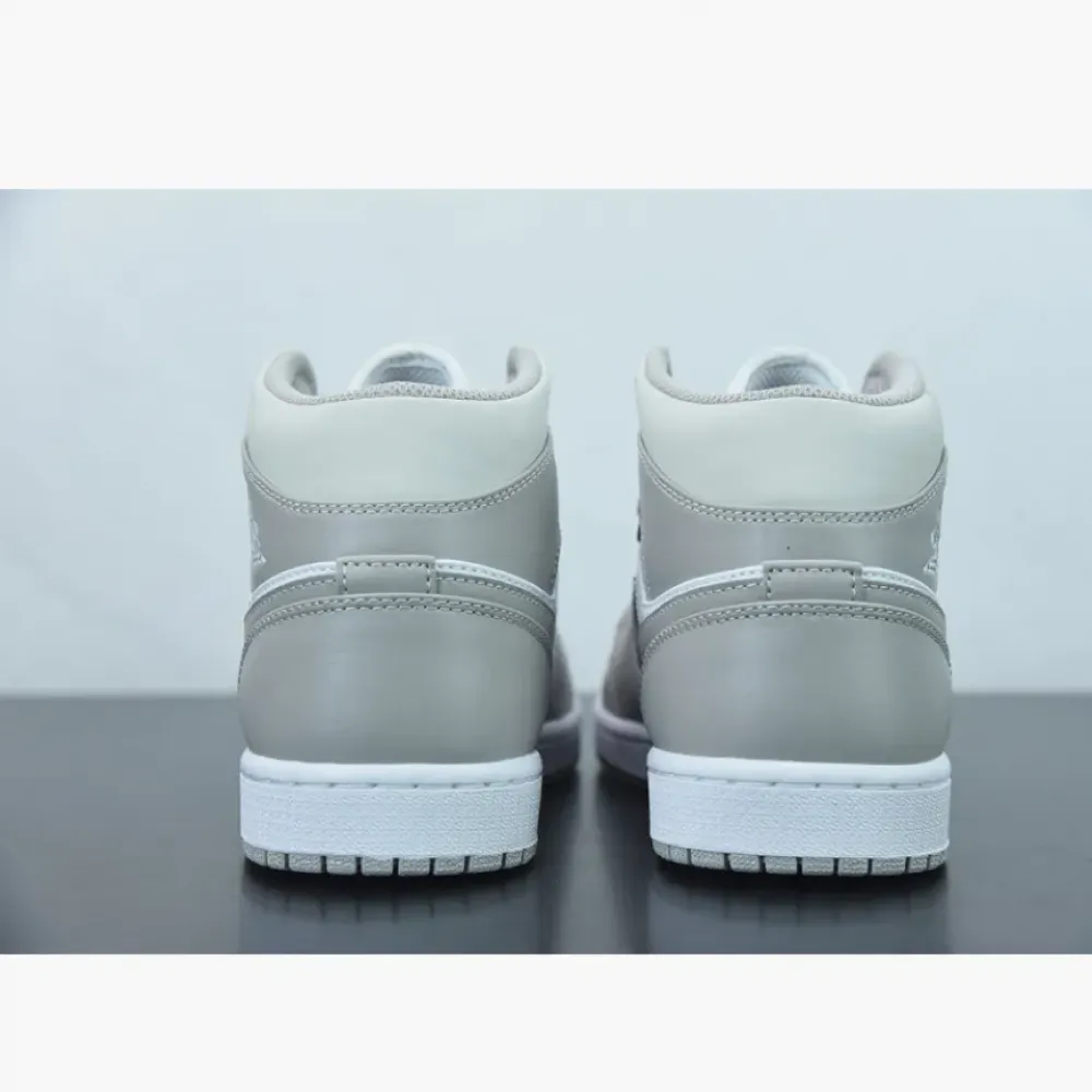 Air Jordan 1 Mid “Linen” White Tan  554724-082