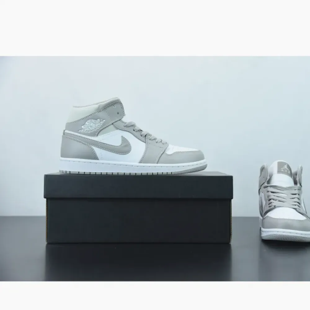 Air Jordan 1 Mid “Linen” White Tan  554724-082
