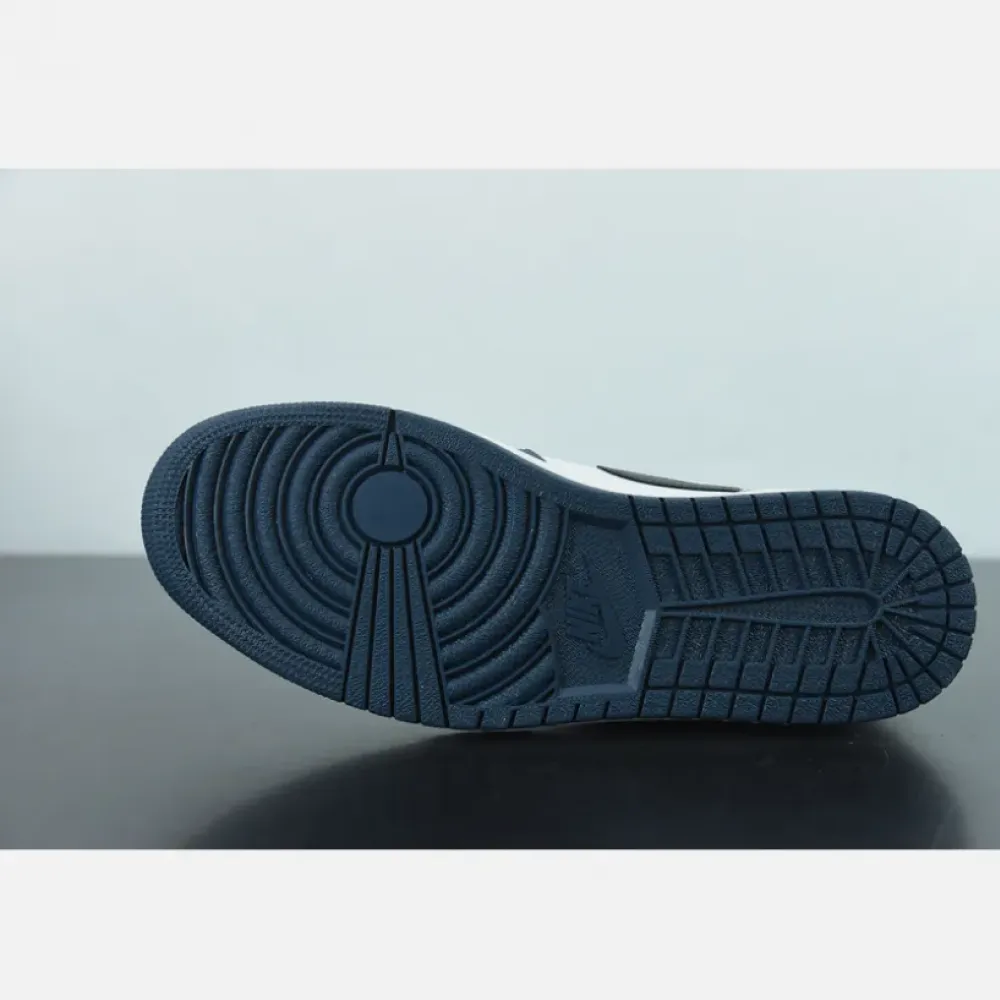 Air Jordan 1 Low White/Dark Teal-Black  553558-411