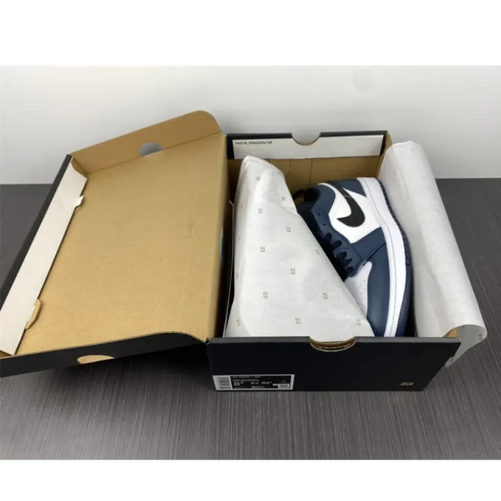 Air Jordan 1 Low White/Dark Teal-Black  553558-411