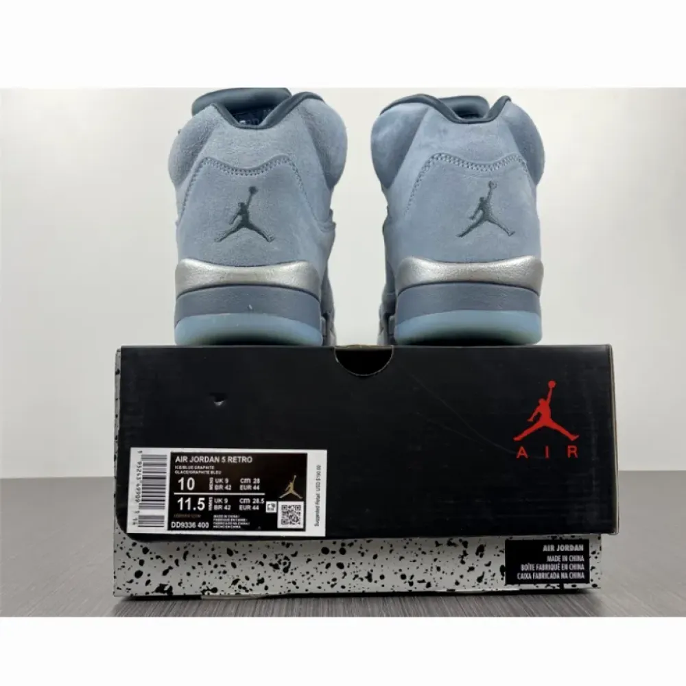 Air Jordan 5 ‘Bluebird’ Photo Blue/Grey-Metallic Silver-White  DD9336-400