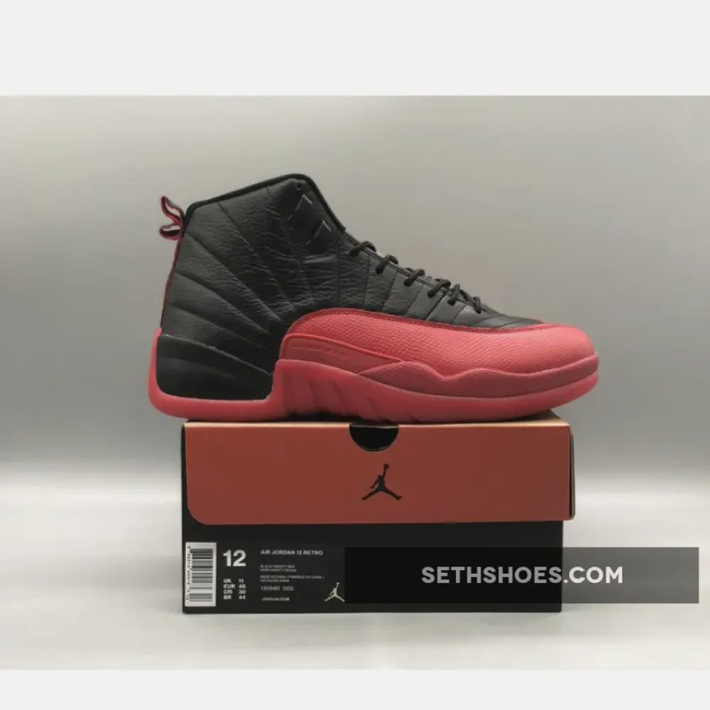 Air Jordan 12 Retro ‘Flu Game 2016’ Black/Varsity Red 130690-002 130690 002