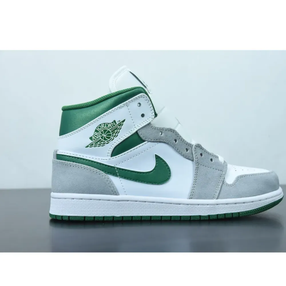 Air Jordan 1 Mid White Green Grey  DC7294-103