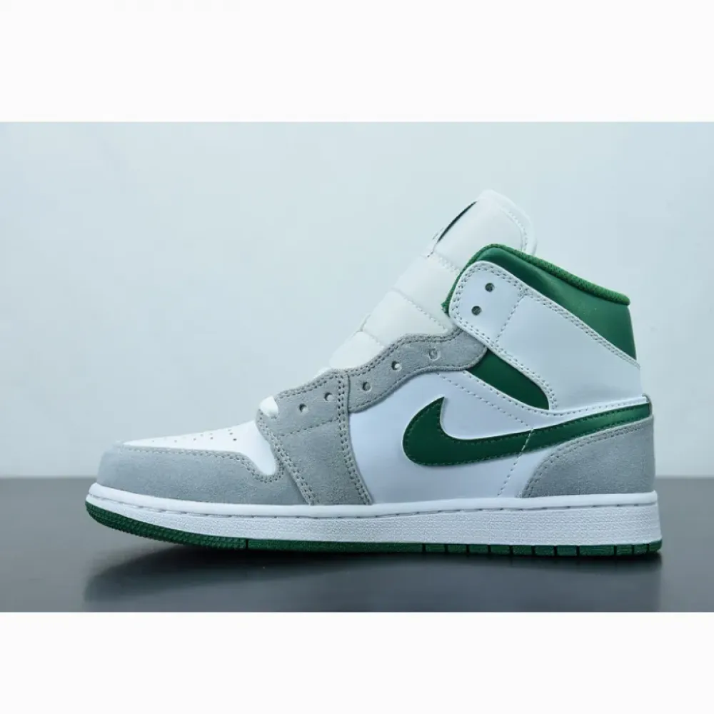 Air Jordan 1 Mid White Green Grey  DC7294-103