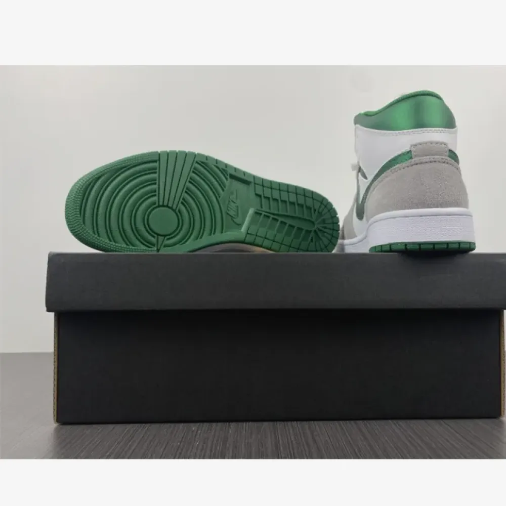 Air Jordan 1 Mid White Green Grey  DC7294-103