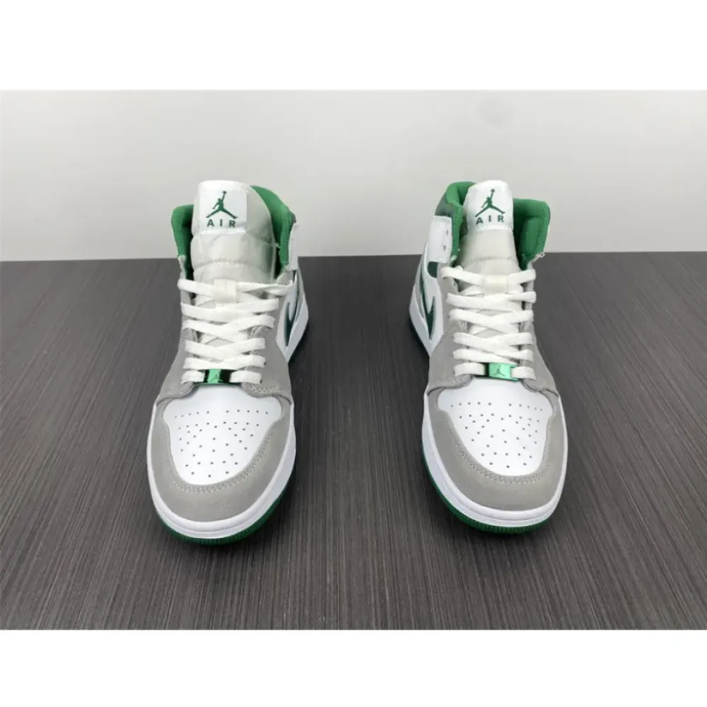 Air Jordan 1 Mid White Green Grey  DC7294-103