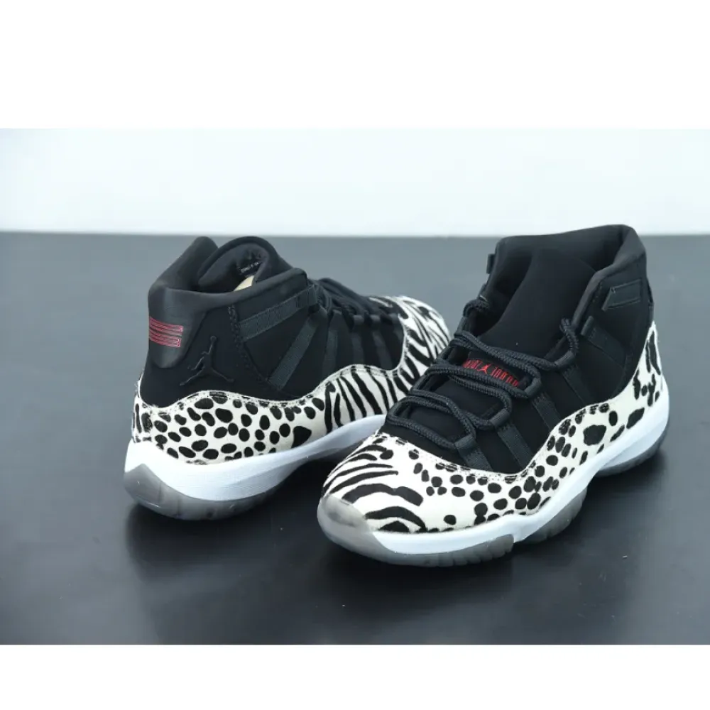 Air Jordan 11 ‘Animal Instinct’ Black/Red-Sail-White  AR0715-010