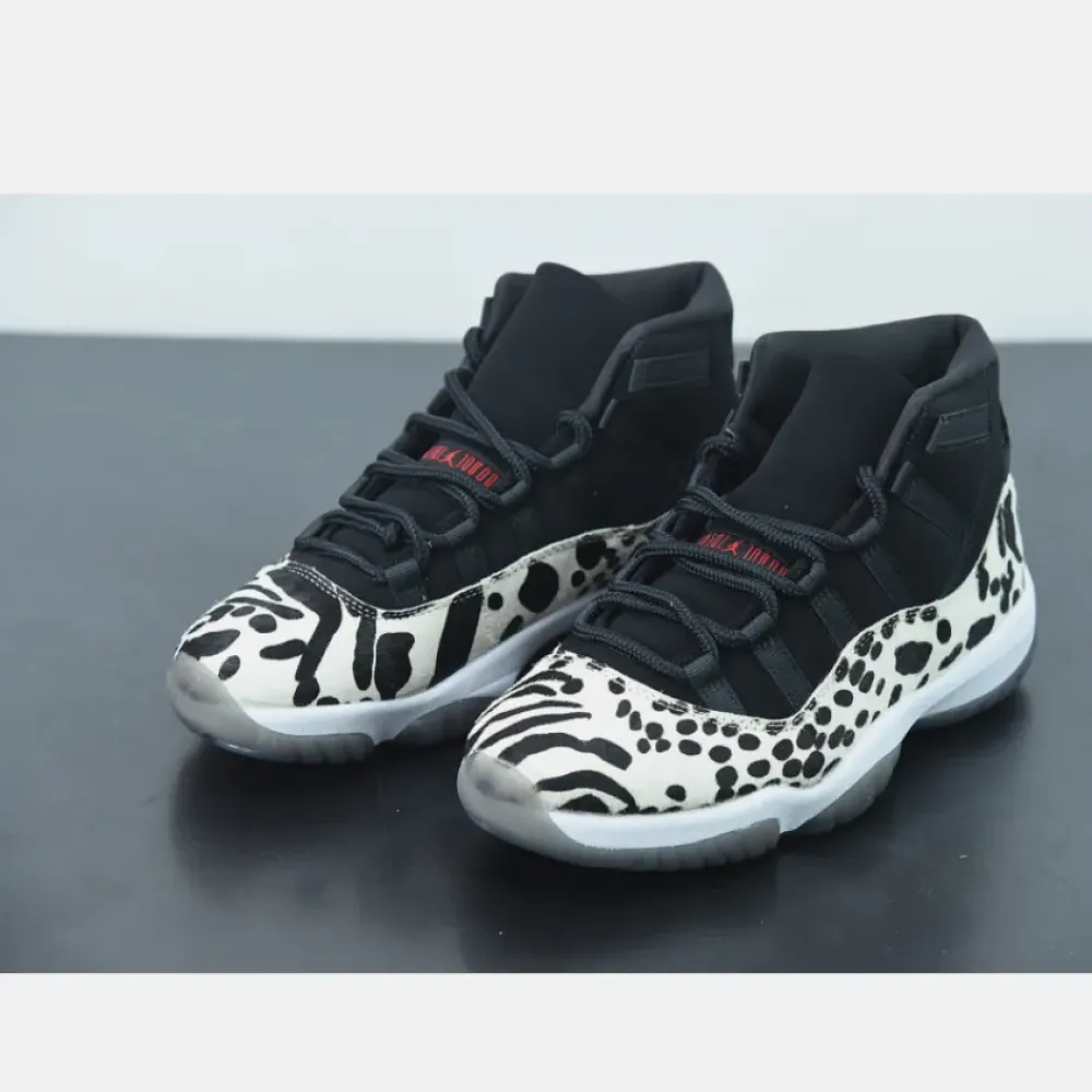 Air Jordan 11 ‘Animal Instinct’ Black/Red-Sail-White  AR0715-010