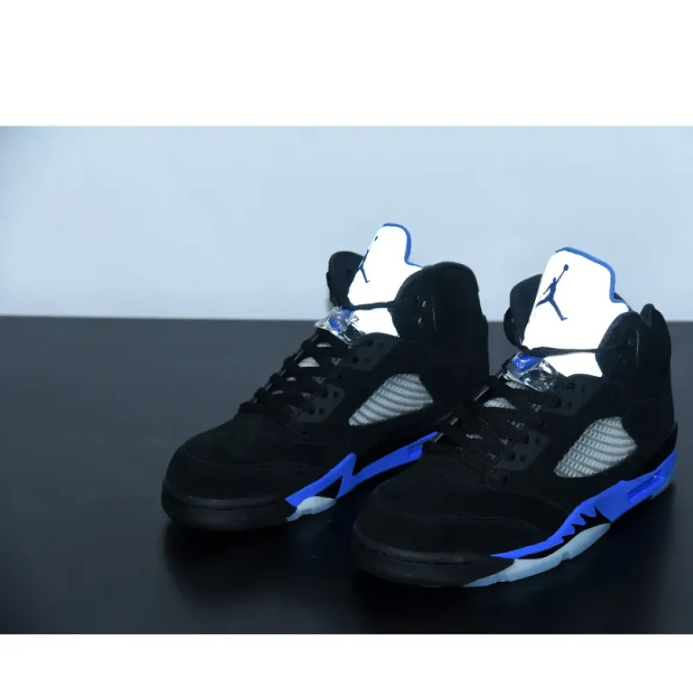 Air Jordan 5 Black/Racer Blue-Reflective Silver  CT4838-004