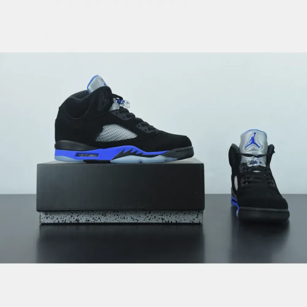 Air Jordan 5 Black/Racer Blue-Reflective Silver  CT4838-004