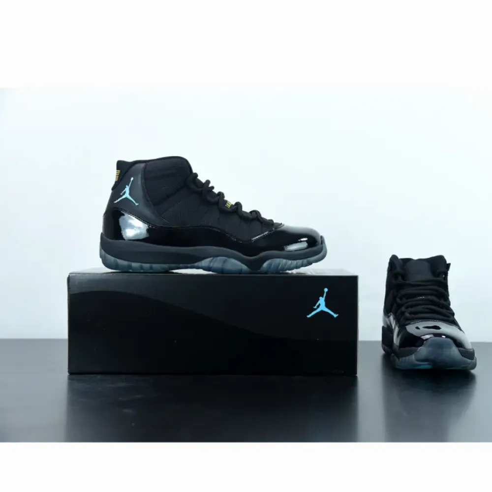 Air Jordan 11 Retro Black/Gamma Blue-Black-Varsity Maize  378037-006