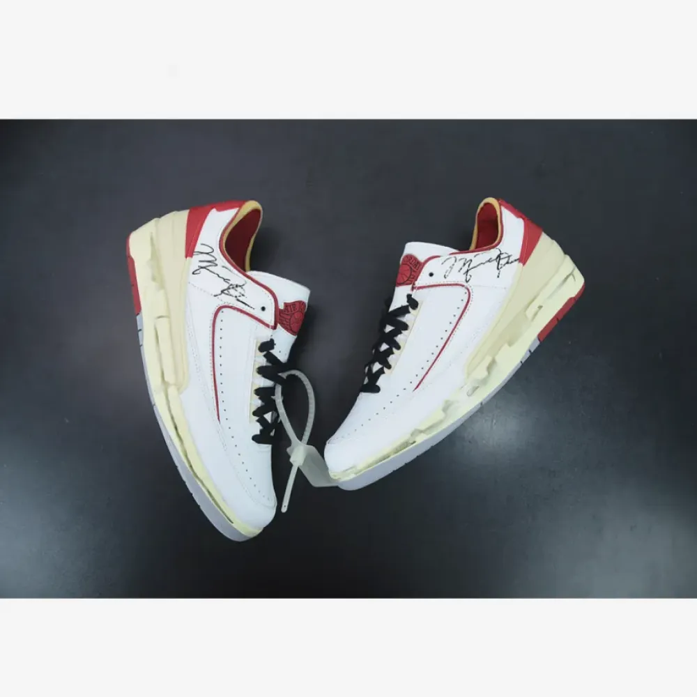 Off-White x Air Jordan 2 Low White/Varsity Red-Black  DJ4375-106