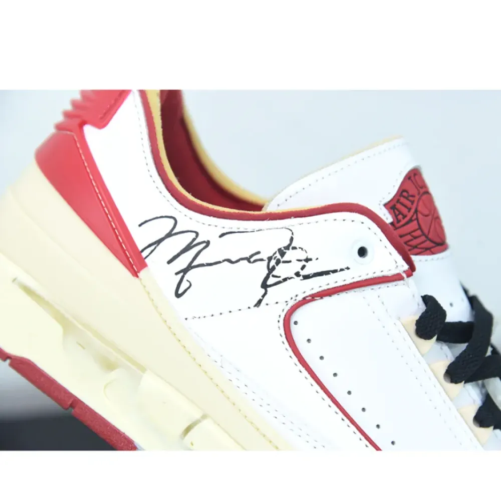 Off-White x Air Jordan 2 Low White/Varsity Red-Black  DJ4375-106