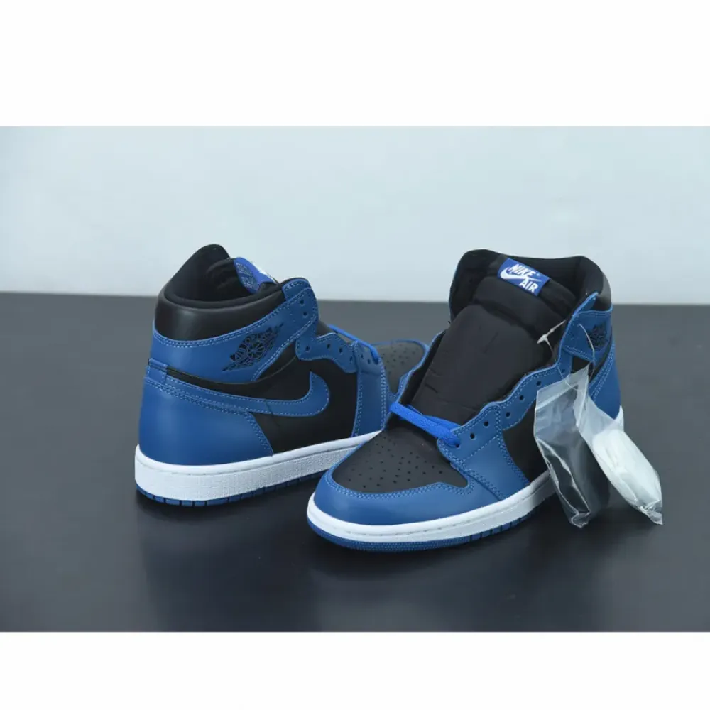 Air Jordan 1 Dark Marina Blue/Black/White  555088-404