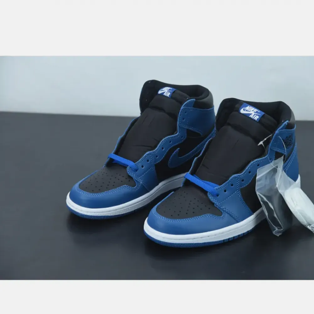 Air Jordan 1 Dark Marina Blue/Black/White  555088-404