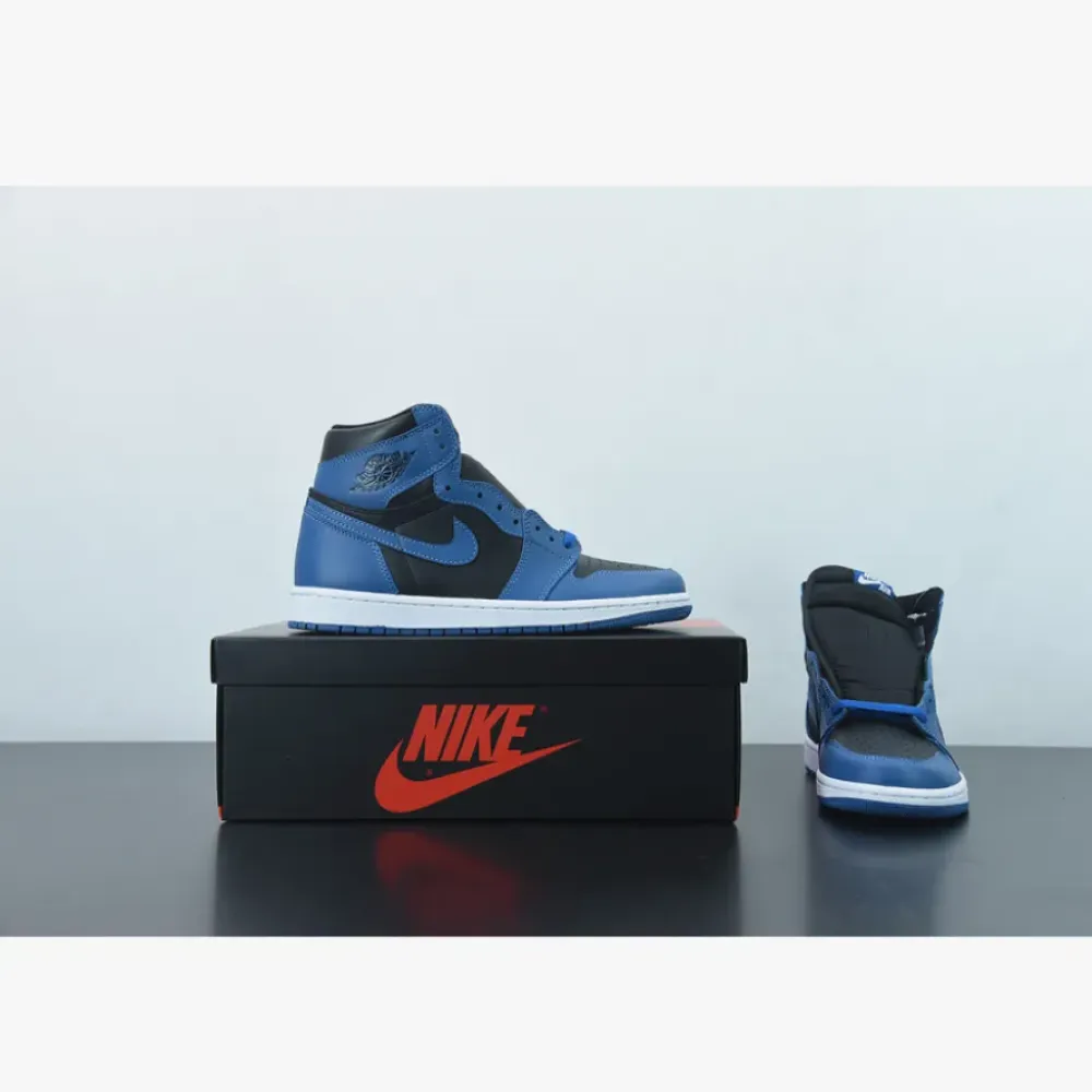 Air Jordan 1 Dark Marina Blue/Black/White  555088-404