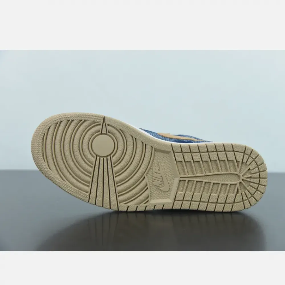 Air Jordan 1 Low SE “Denim” Midnight Navy/Red-White-Hemp  DH1259-400