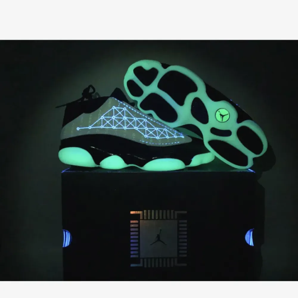 Air Jordan 13 Low ‘Singles Day’ Black/Barley Green  DM0803-300