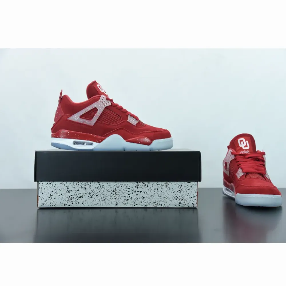 Air Jordan 4 PE “Oklahoma Sooners” Red