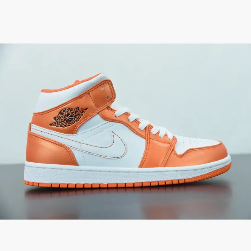 Air Jordan 1 Mid Electro Orange/White-Black  DM3531-800