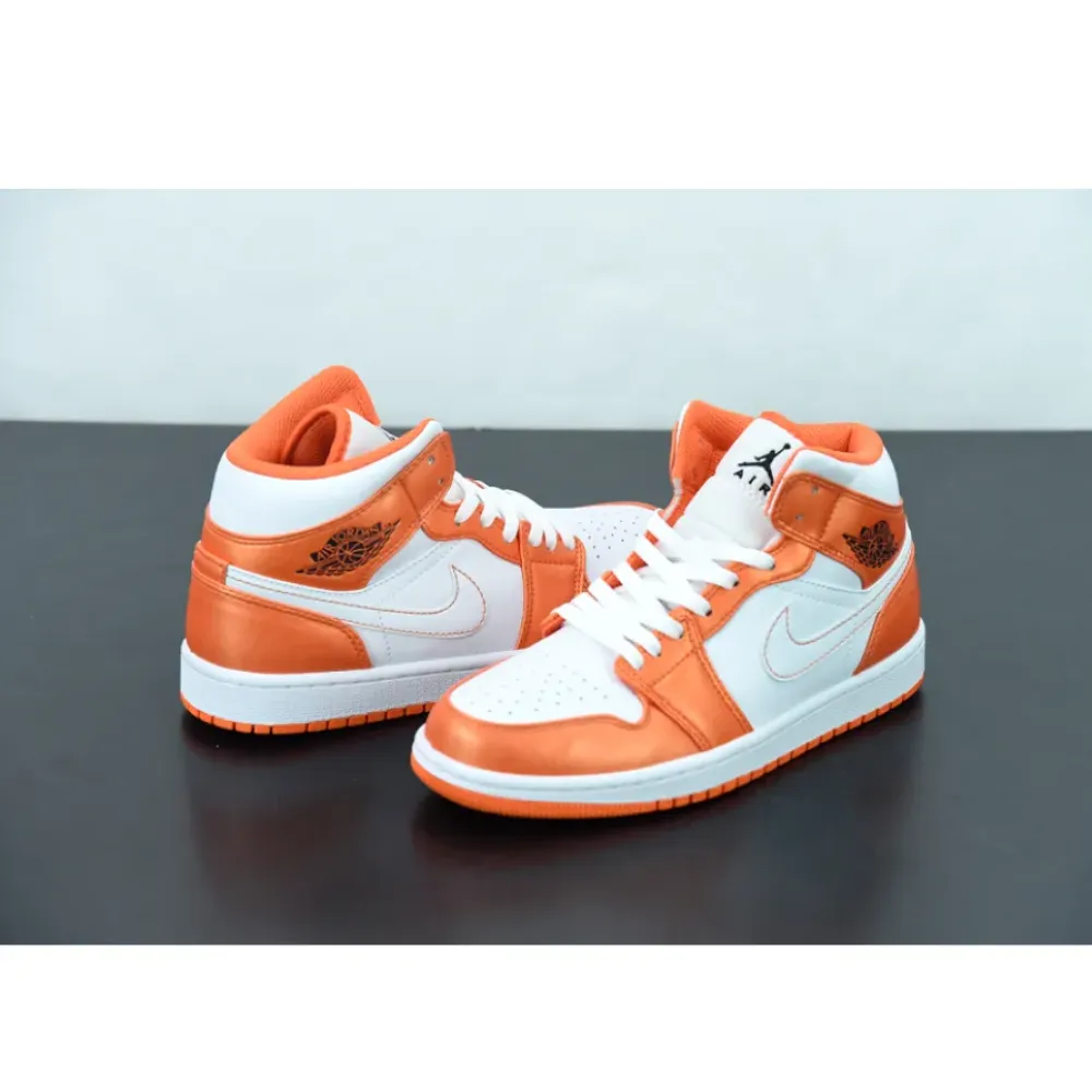 Air Jordan 1 Mid Electro Orange/White-Black  DM3531-800