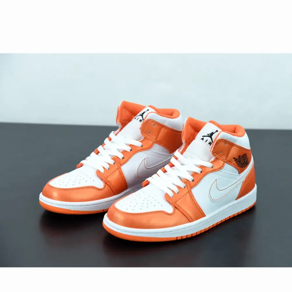 Air Jordan 1 Mid Electro Orange/White-Black  DM3531-800