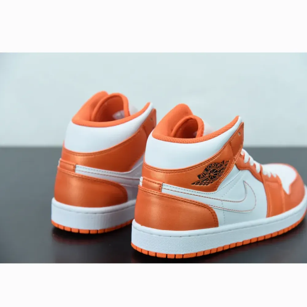 Air Jordan 1 Mid Electro Orange/White-Black  DM3531-800