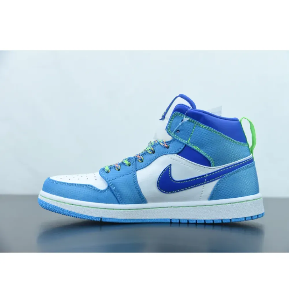 Air Jordan 1 Mid “Outdoor-Themed” White Blue Green  DA8010-400