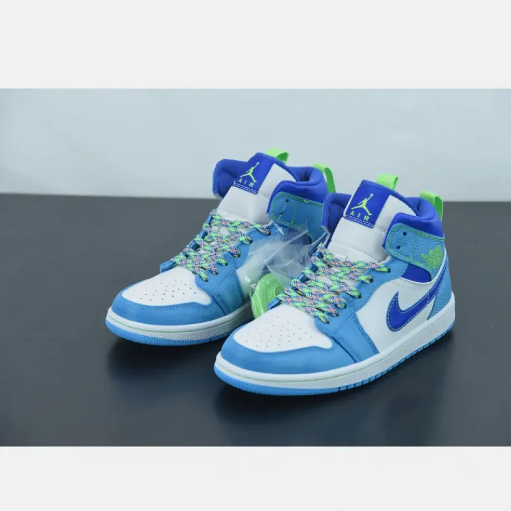 Air Jordan 1 Mid “Outdoor-Themed” White Blue Green  DA8010-400