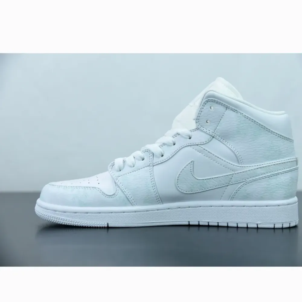 Air Jordan 1 Mid “Triple White”  554724-130