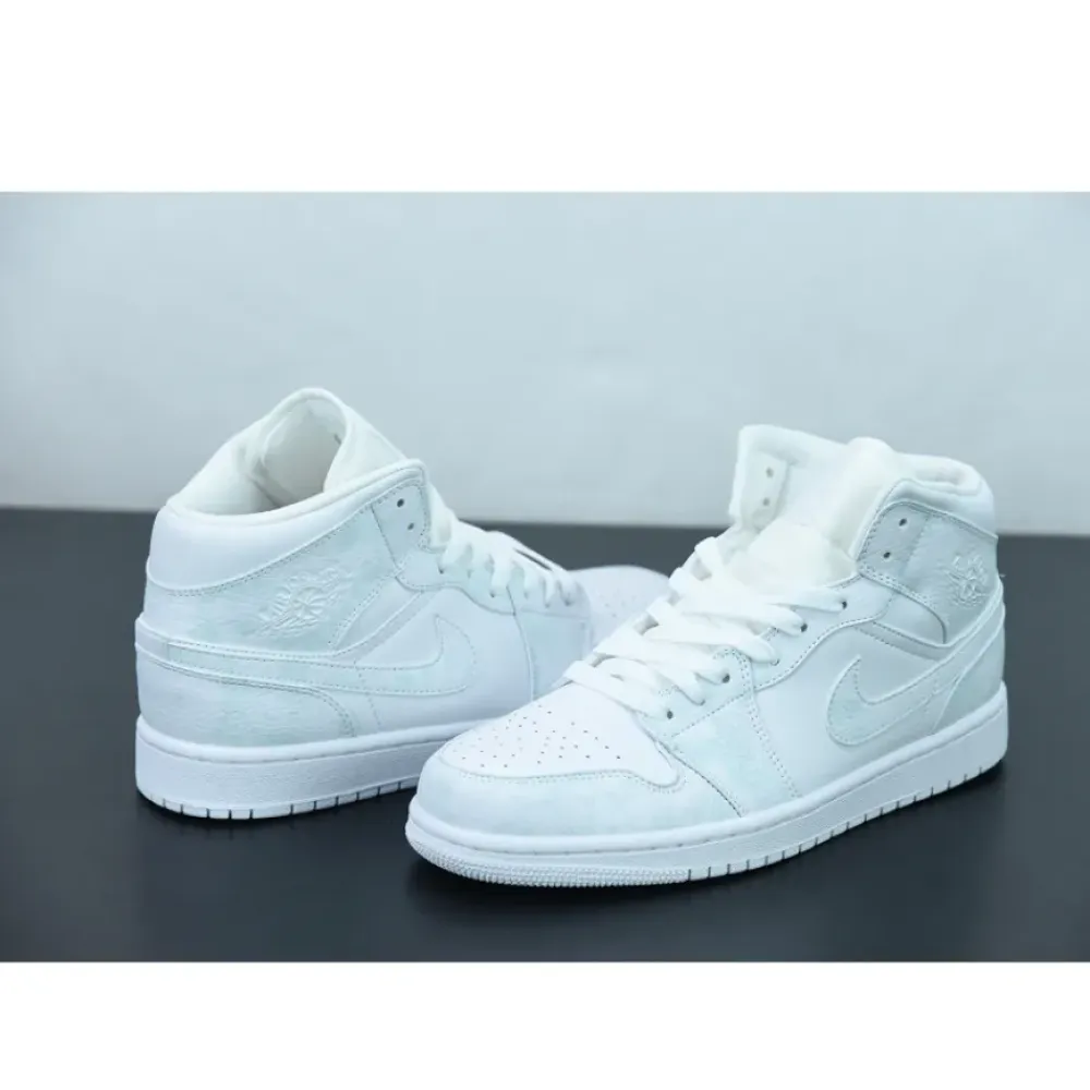 Air Jordan 1 Mid “Triple White”  554724-130