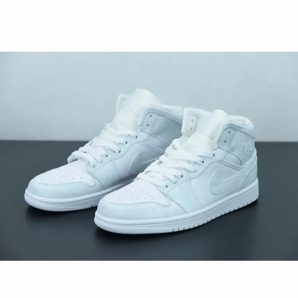 Air Jordan 1 Mid “Triple White”  554724-130
