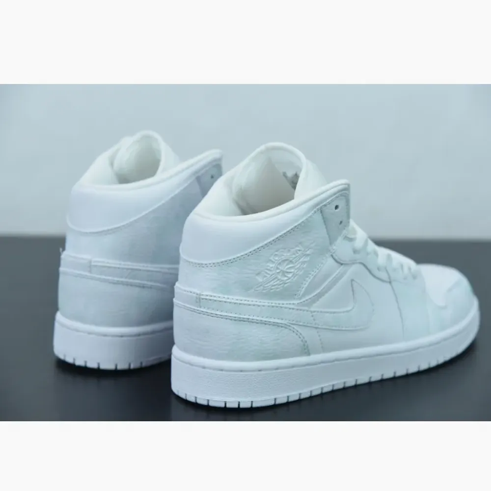 Air Jordan 1 Mid “Triple White”  554724-130