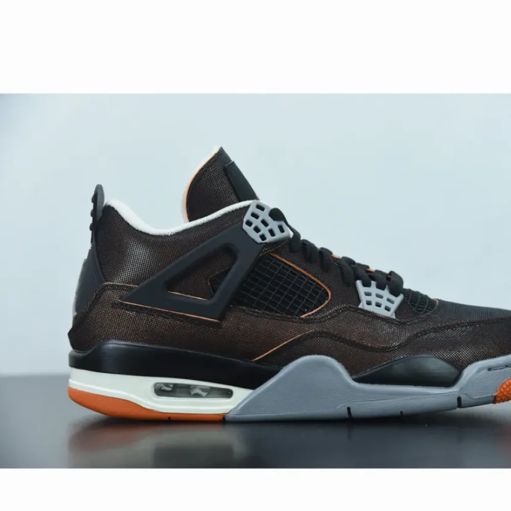 Air Jordan 4 Sail/Black-Starfish-Light Smoke Grey CW7183-100