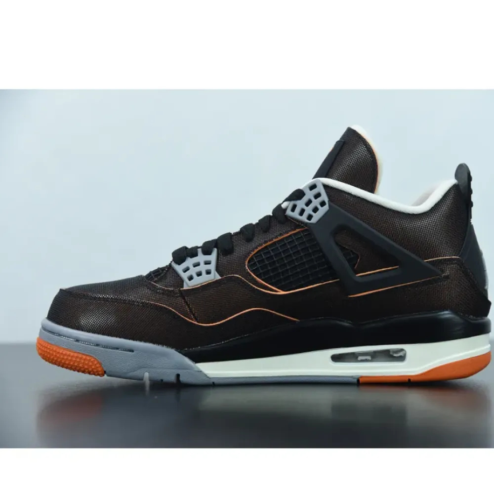 Air Jordan 4 Sail/Black-Starfish-Light Smoke Grey CW7183-100
