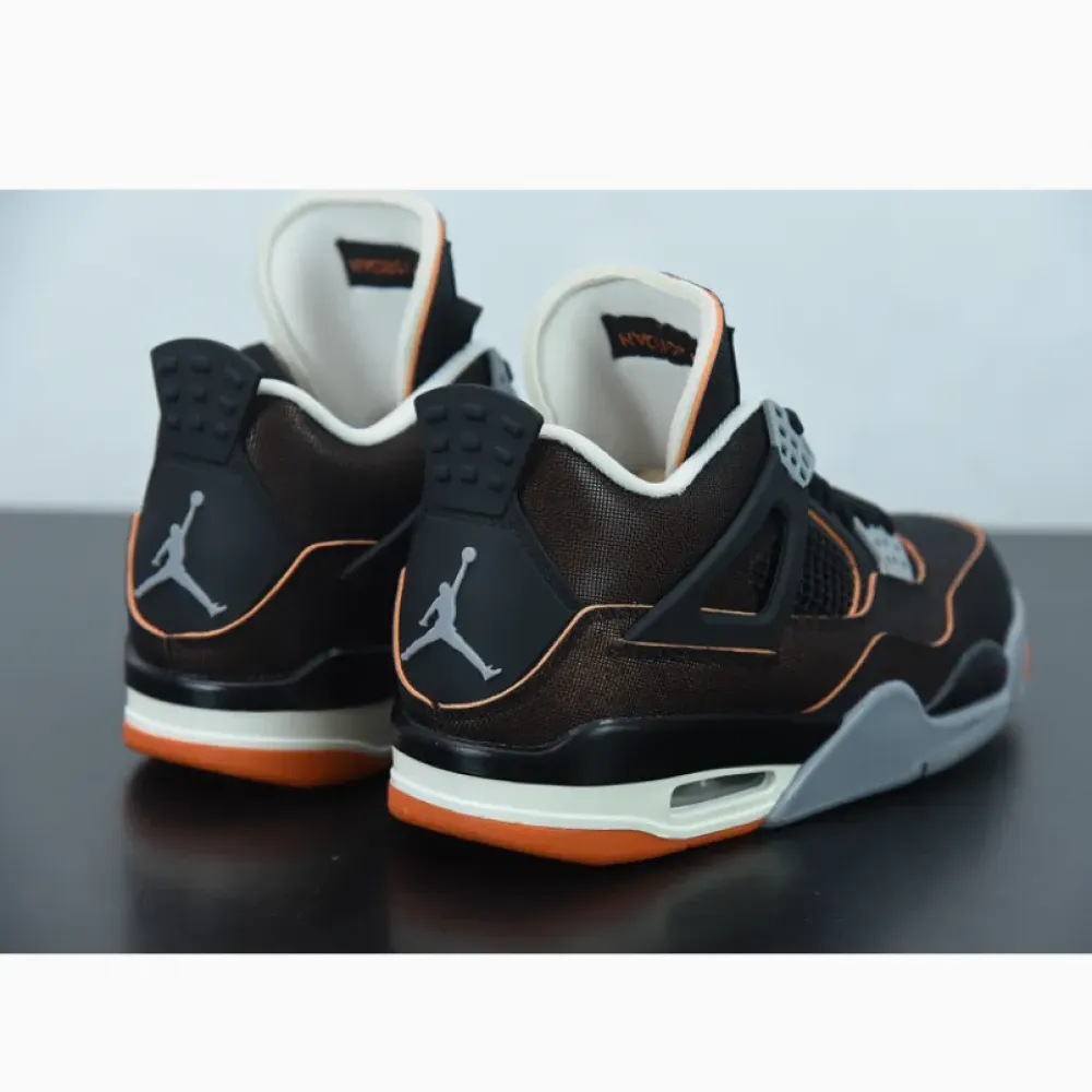 Air Jordan 4 Sail/Black-Starfish-Light Smoke Grey CW7183-100
