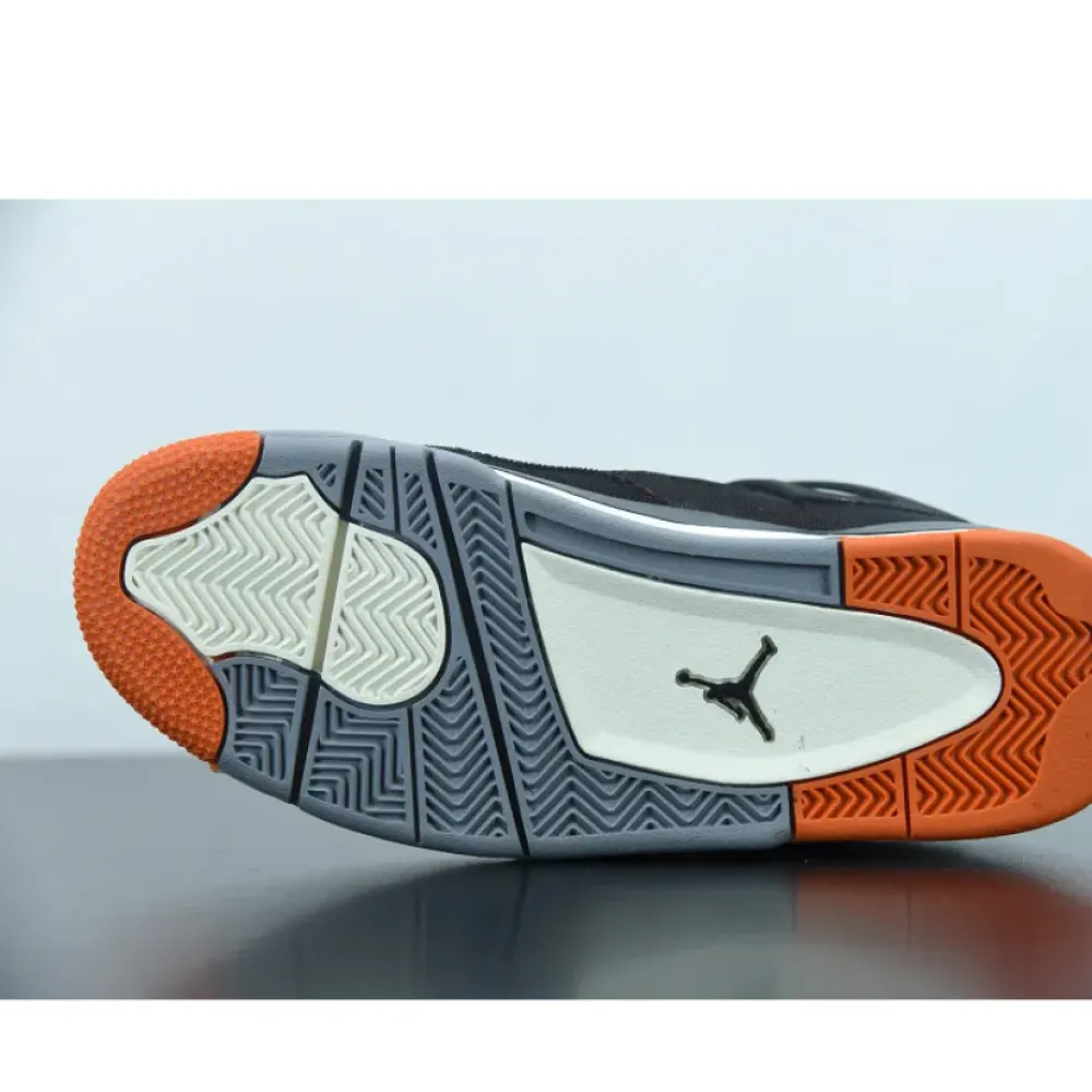 Air Jordan 4 Sail/Black-Starfish-Light Smoke Grey CW7183-100