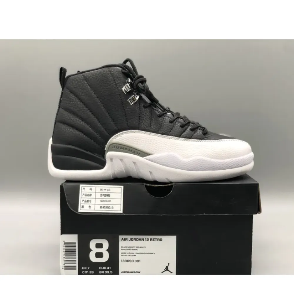 Air Jordan 12 “Playoffs” Black/Varsity Red-White  CT8013-006