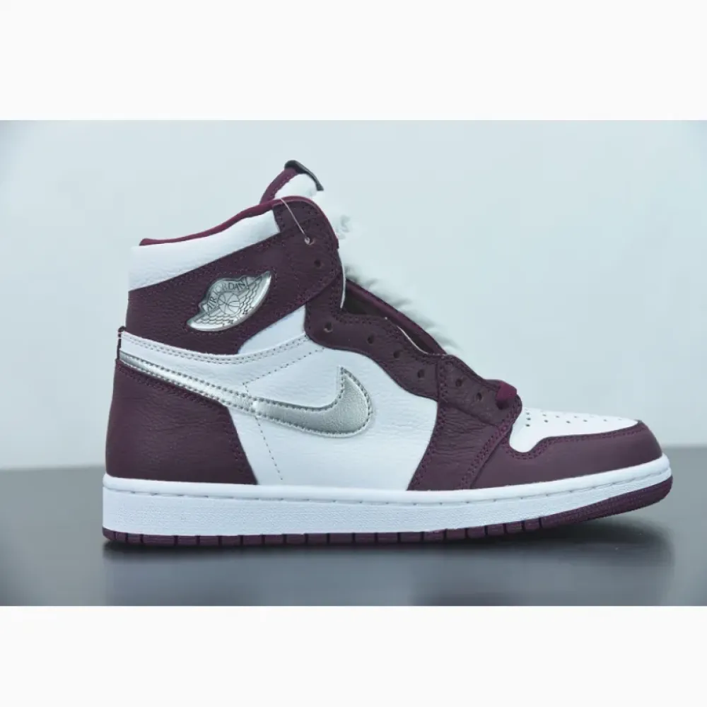 Air Jordan 1 High OG Bordeaux/White-Metallic Silver 555088-611