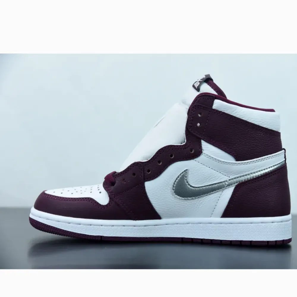 Air Jordan 1 High OG Bordeaux/White-Metallic Silver 555088-611