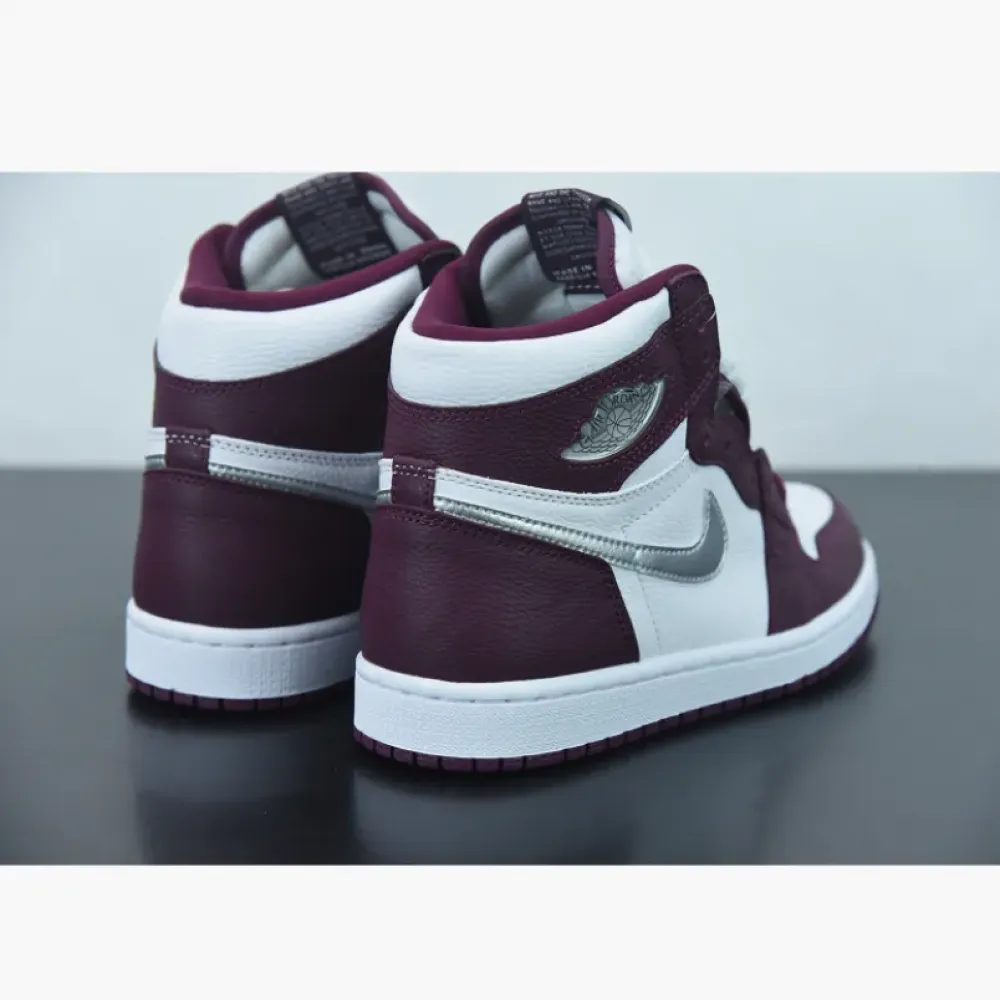 Air Jordan 1 High OG Bordeaux/White-Metallic Silver 555088-611