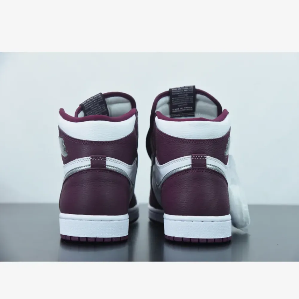 Air Jordan 1 High OG Bordeaux/White-Metallic Silver 555088-611