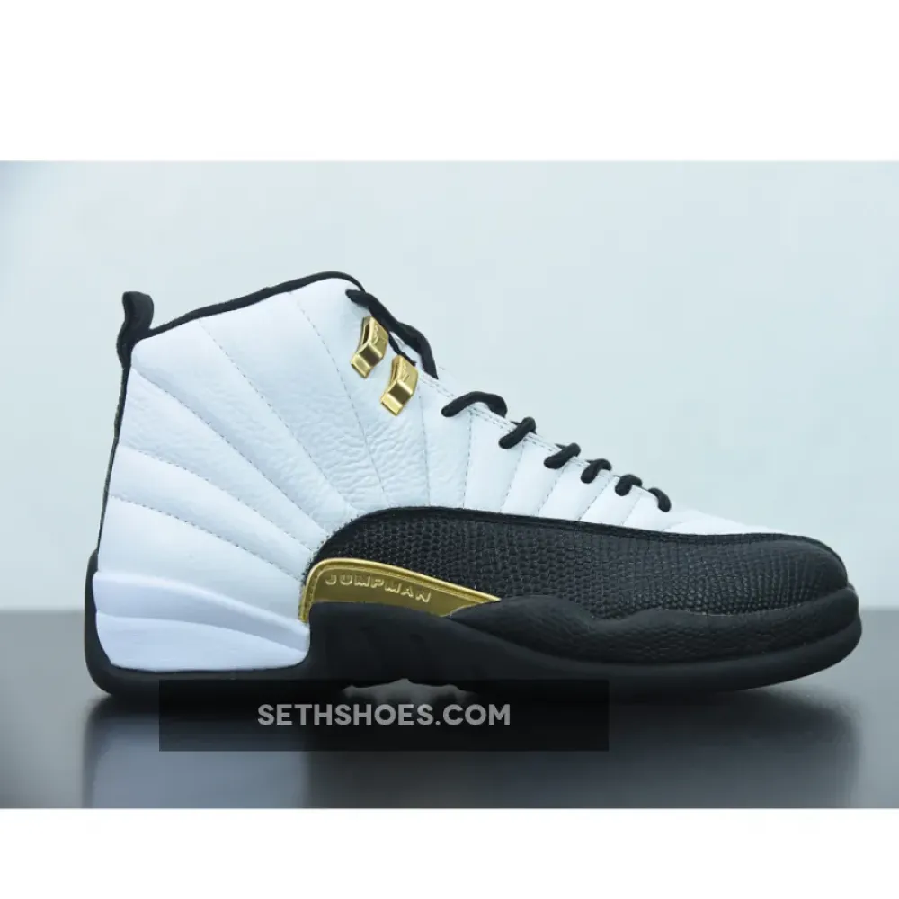 Air Jordan 12 “Royalty” White/Black-Metallic Gold  CT8013-170