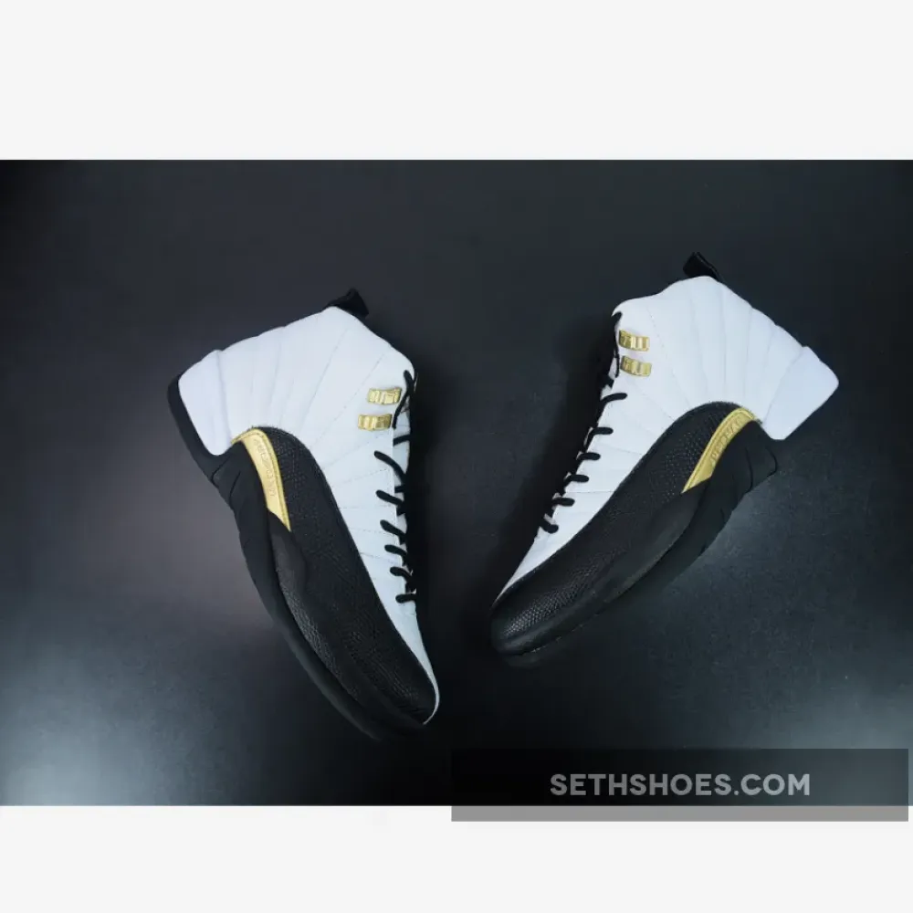 Air Jordan 12 “Royalty” White/Black-Metallic Gold  CT8013-170